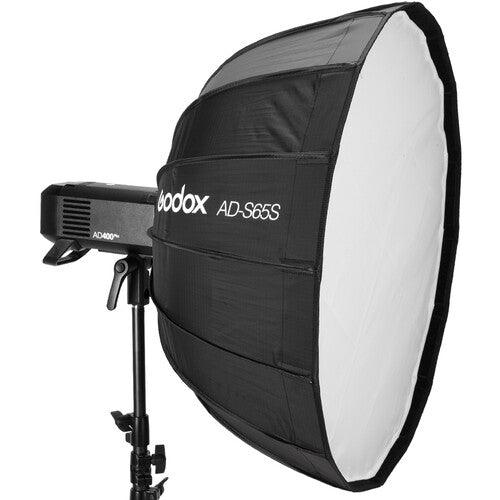 Godox AD-S65S Parabolic Softbox with Godox Mount and Grid (Gold/Silver, 25.6") | PROCAM