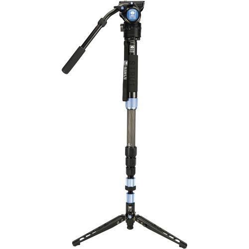 Sirui 10X Carbon Fiber 4 Section Monopod with Feet and VH10X Head | PROCAM