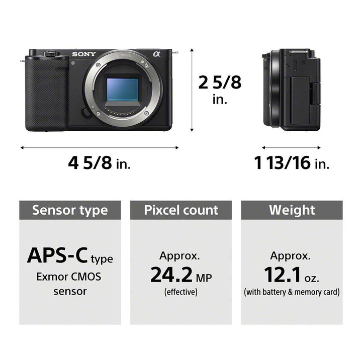 Sony ZV-E10 Mirrorless Camera (Body Only, Black) | PROCAM