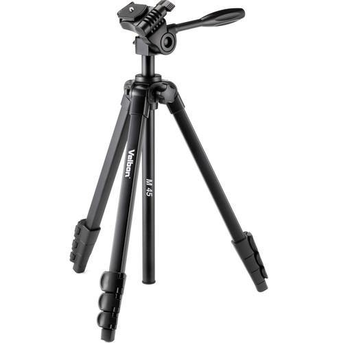 Velbon M45 4-Section Aluminum Tripod with 3-Way Head | PROCAM