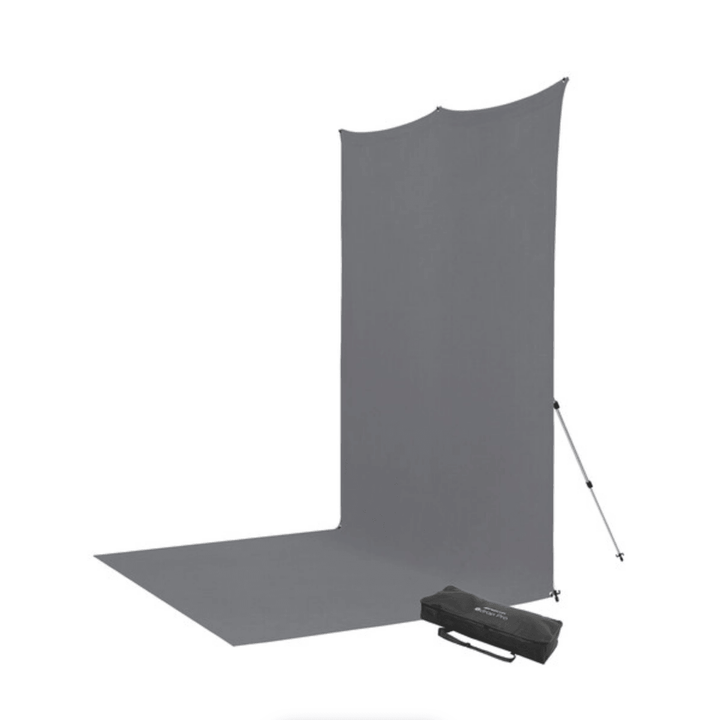 Westcott X-Drop Pro Fabric Backdrop Sweep Kit (Neutral Gray, 8 x 13') | PROCAM