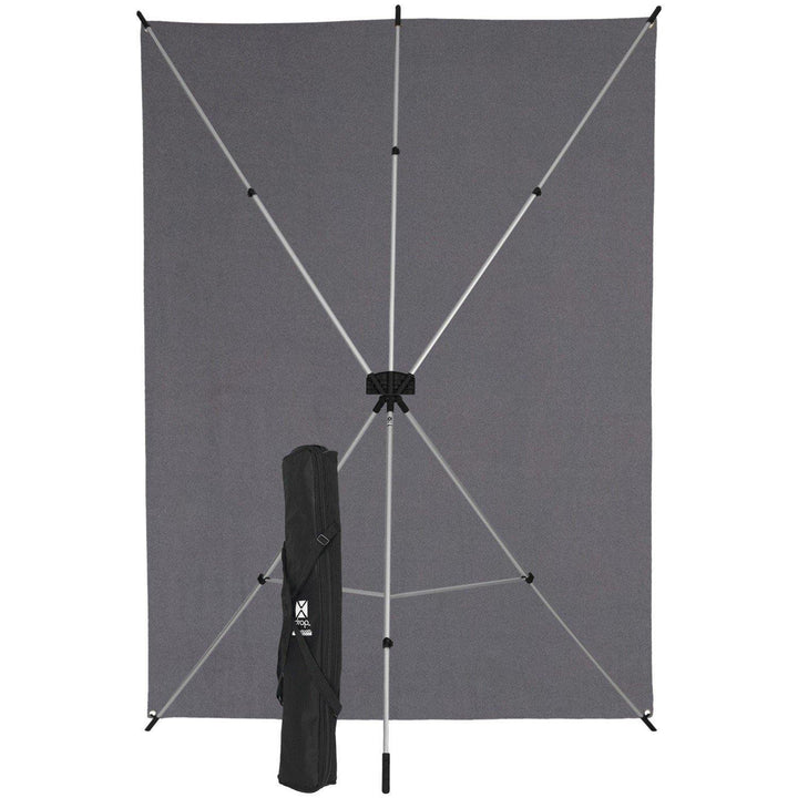 Westcott X-Drop Wrinkle-Resistant Backdrop Kit - Neutral Gray (5' x 7') | PROCAM